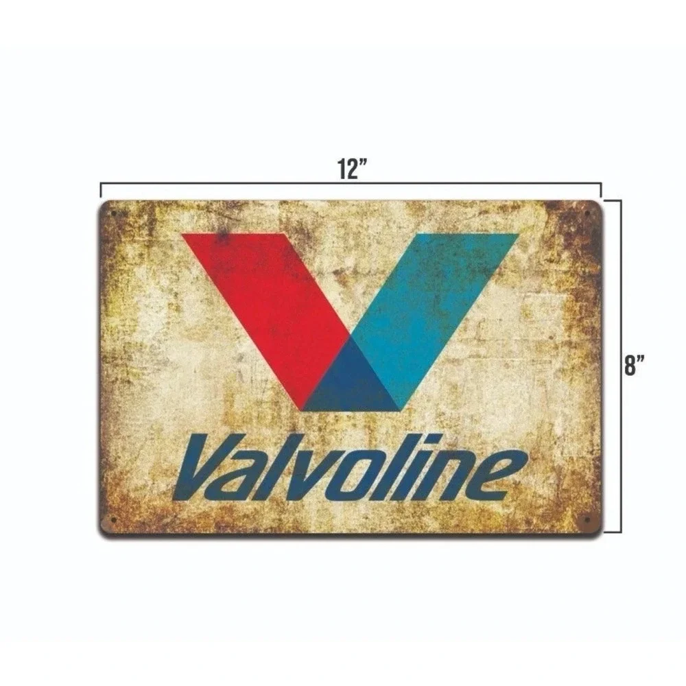 Valvoline Gas Oil Sign Station, Garage Auto Shop Retro Rustic Tin Man Cave New